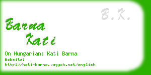 barna kati business card